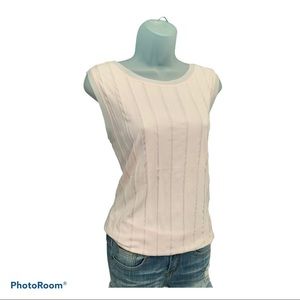 Banana Ruffled Blush Pink Sleeveless Cotton Top